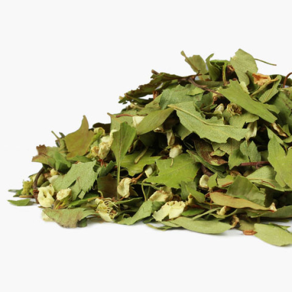 Hawthorn leaves and flowers