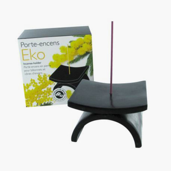 Incense holder for sticks or black stone