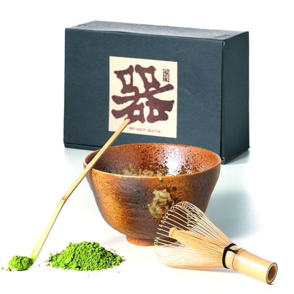 Amuzocity Set Regalo Matcha per Cerimonia del tè Giapponese con Frusta da tè Chasen 