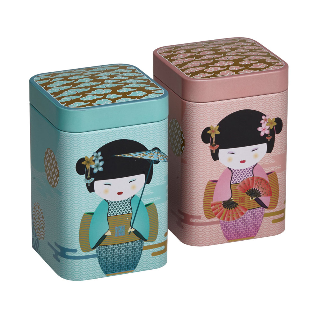 Colore Viola Objectif Zen Scatola da té in Latta 