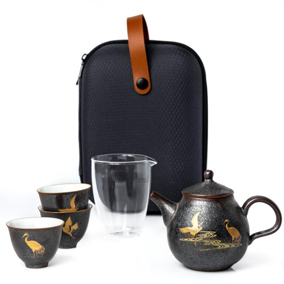 Set de tetera y tazas -Airone d'oro-