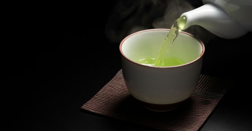 Tasse grüner Tee